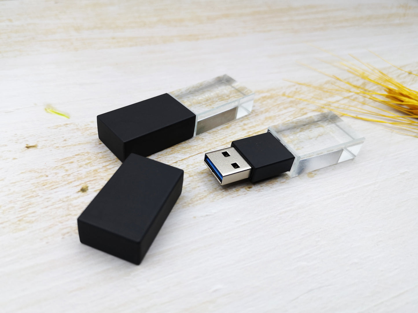 USB 3.0 Disk BLACK Crystal Glass USB Flash Drive