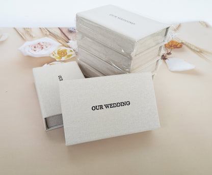 Beige Cream Linen USB Box