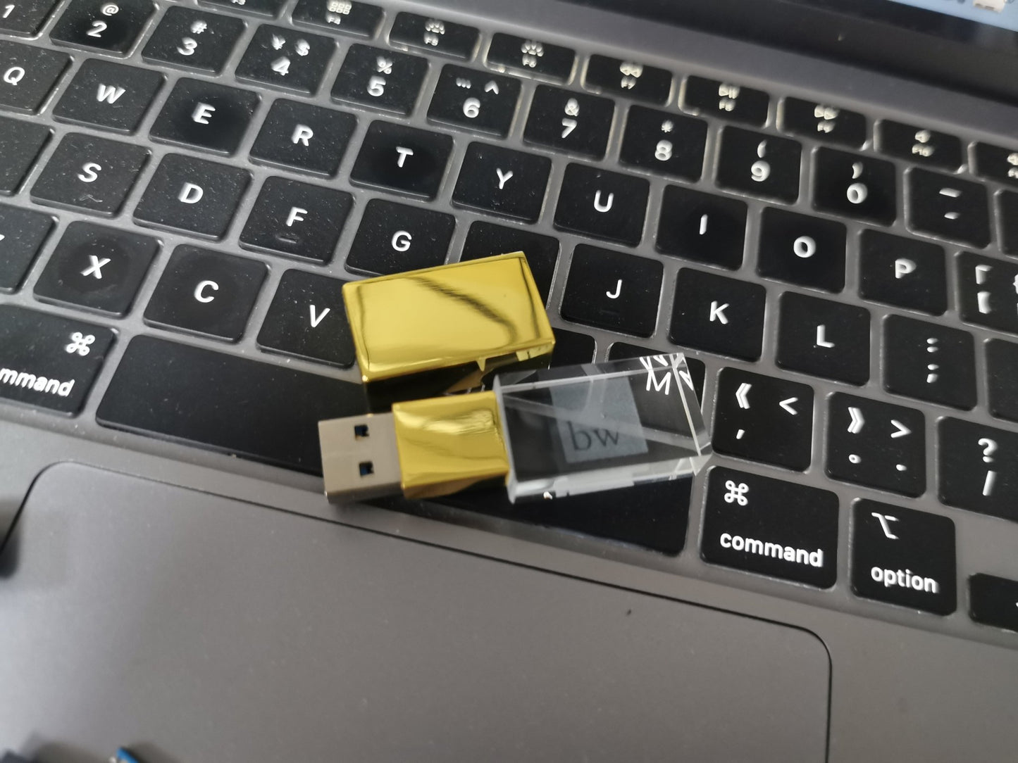 USB 3.0 Disk Gold Crystal Glass USB Flash Drive - ikimi2023