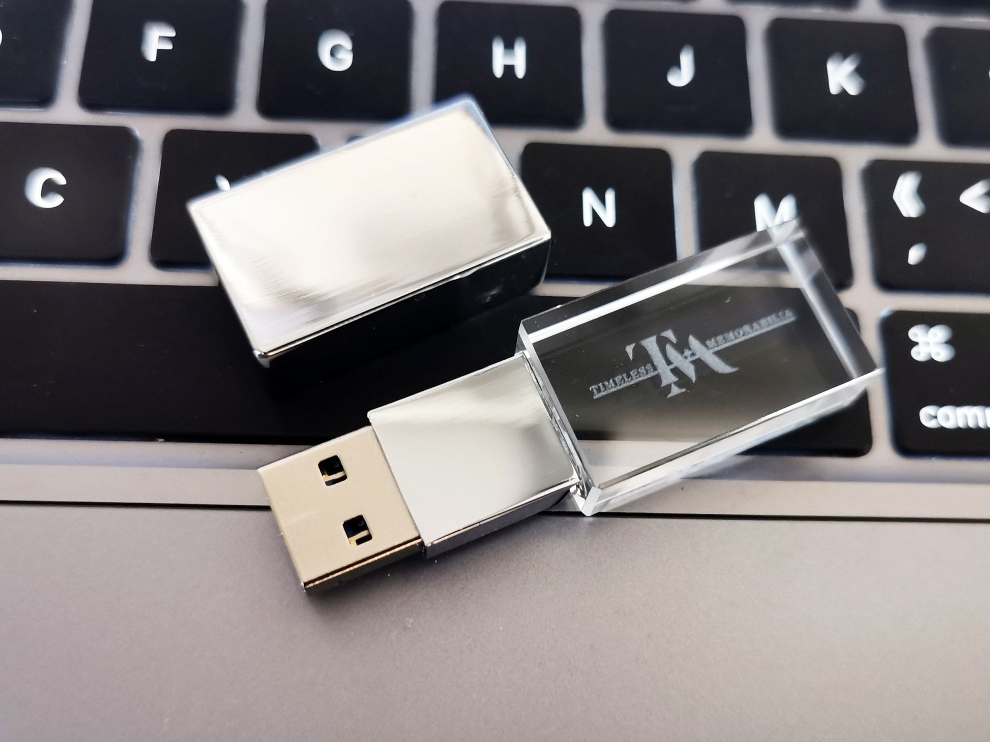 Personalized 10PCS Gold Rose Black Silver Crystal Glass USB Flash Drives | 8GB -128GB - ikimi2023